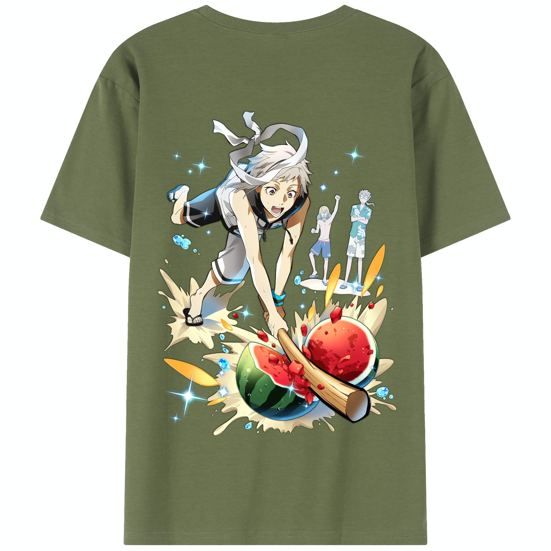 （画像用） 文豪ストレイドッグス Bungo Stray Dogs 綿100％半袖Tシャツ（背面プリント）